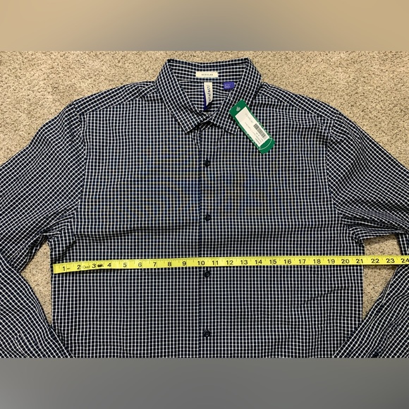 New Artefact Stockholm Stretch Poplin Navy Blue Shirt - Picture 5 of 7